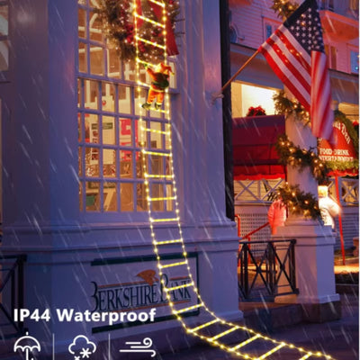 1.5/3M Christmas Decoration LED Santa Claus Climbing Ladder Light USB Plug 8 Flashing Modes