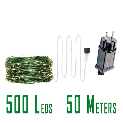 10-200M 2000LED Green Wire Fairy String Light Garland Waterproof for Christmas