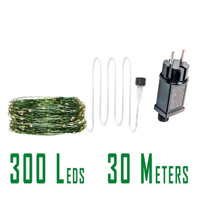 10-200M 2000LED Green Wire Fairy String Light Garland Waterproof for Christmas